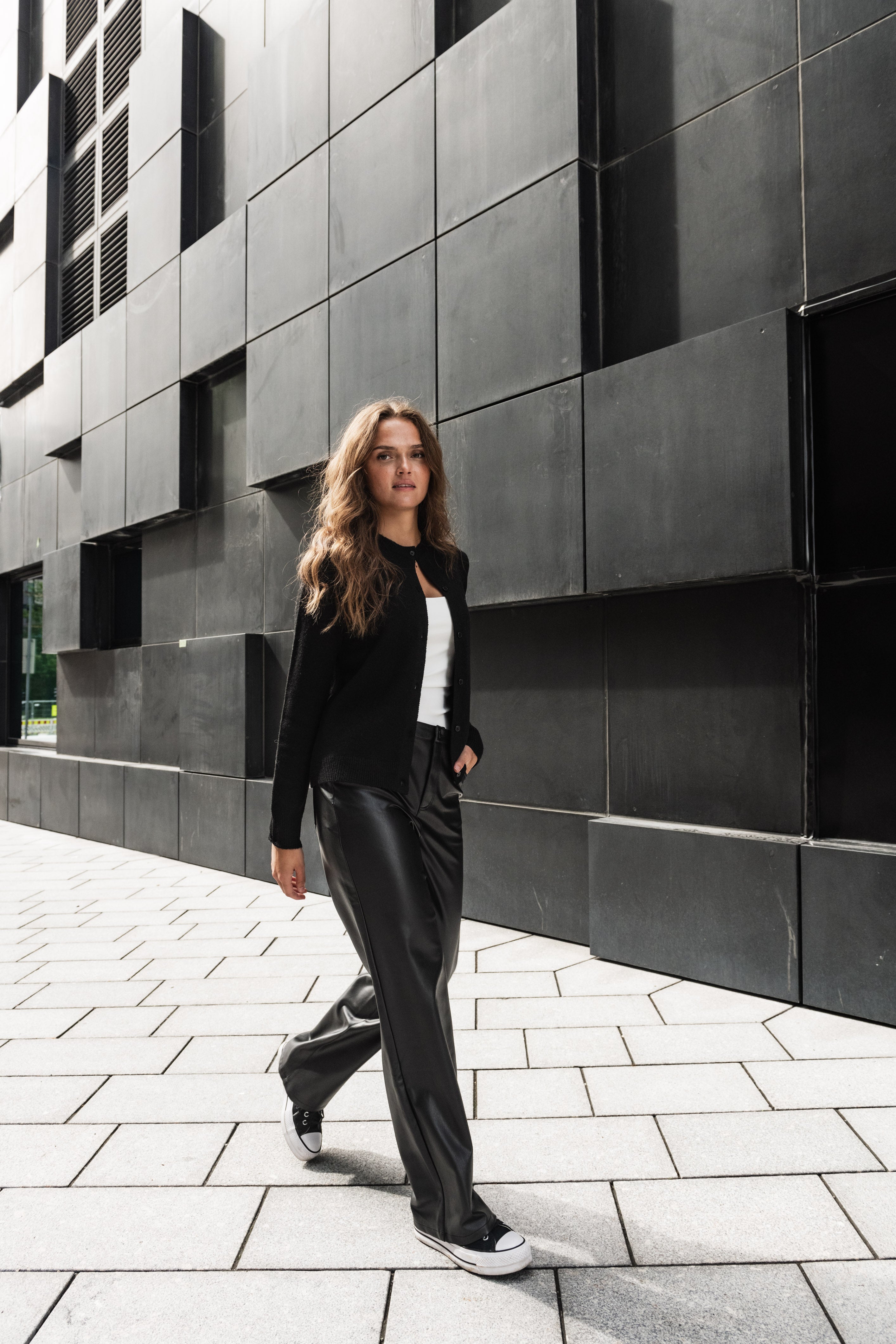 PCMALOU Knit Cardigan - Black